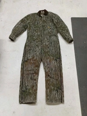 Duxbak Coveralls Men's Large Reg Trebark Camo Hunting Insulated Vintage USA Made - Image 1 of 4