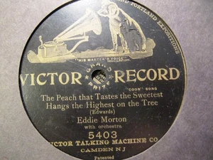 1908 EDDIE MORTON The Peach that tastes the Sweetest VICTOR GRAND PRIZE 5403 - Picture 1 of 1