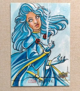 2021 Upper Deck Marvel Allure Sketch Card Auto 1/1 Storm - Picture 1 of 5