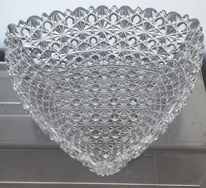 ABP bowl triangle Russian hand cut glass flashy tg125 - Picture 1 of 4