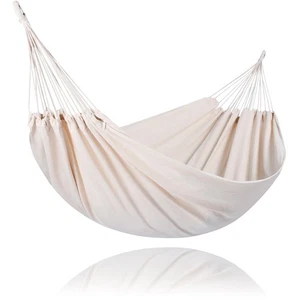 Canvas Cotton Hammock - 2 Person Double Hammock with Carrying Bag, 475 lbs Ca... - Picture 1 of 6