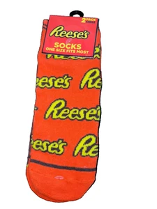 Paquete de 2 calcetines tobilleros Reese's Peanut Butter Cup chocolate talla única - Imagen 1 de 2