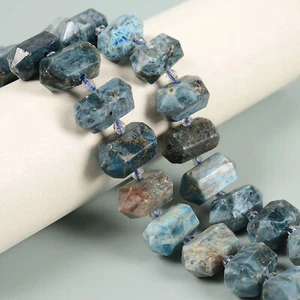 Apatite Graduated Center Drill Faceted Points Size 15x20-15x28mm 15.5'' Strand - Picture 1 of 2