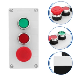 Black Light Emergency Stop Starter Switch Box For Switchgear - Picture 1 of 12