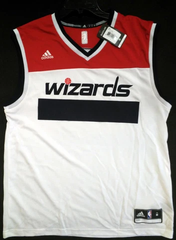 NWT Washington Wizards NBA Adidas Replica Home Jersey Blank Custom Cover