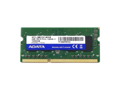 ADATA 2GB DDR3 PC3-12800 1600MHZ 204-PIN CL11 SODIMM MEMORY AO1L16BC2N1-BQHS - Image 1 of 2
