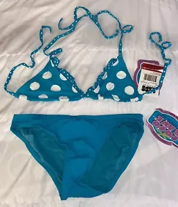 CoCo Rave 2 Piece Swimsuit Triangle Bikini Top & Classic Bottom XS S 30B 32B - Picture 1 of 2