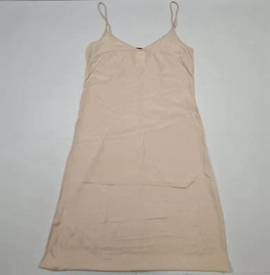 Max Mara Studios Mujer Vestido Sin Mangas Beige 12 Reino Unido Cami Camisón Foto 1 de 4