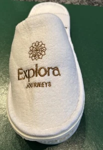 Zapatillas Explora Cruise Line bordadas en oro blanco talla grande - Imagen 1 de 3