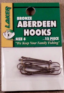 Gancho de pesca Panfish de bronce 1 paquete de 12 laker talla #6 bronce Aberdeen 12020-006 - Imagen 1 de 2
