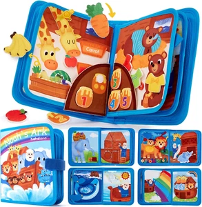 Noah'S Ark Toy Busy Book for Toddlers 1-3 - Baptism Gifts for Boys Girls - Monte - Picture 1 of 12