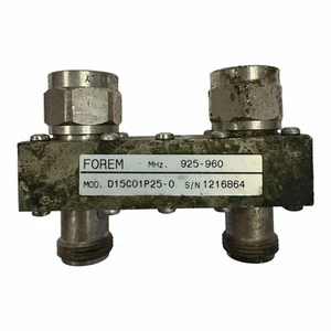 Acoplador híbrido Forem D15C01P25-0 RF 925-960Mhz tipo N - Imagen 1 de 1