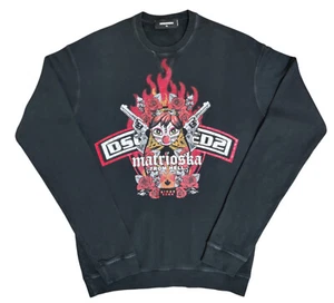 DSQUARED2 Matrioska From Hell Sweatshirt Men's Long Sleeve Size XL Made In Italy - Picture 1 of 17