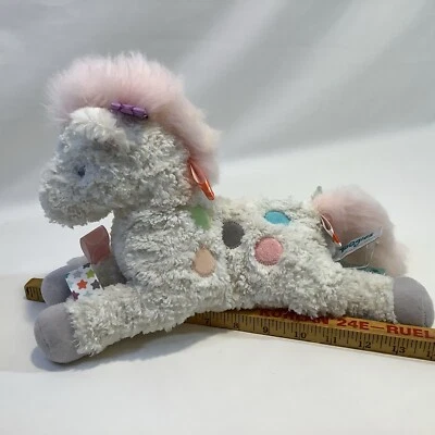 TAGGIES Mary Meyer CABALLO Esponjoso Rosa Melena Cola Lunares Peluche Bebé Usado en Excelente Condición Foto 1 de 4