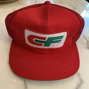 Vintage CF Freight Consolidated Freightways Red Mesh Patch SnapBack Trucker Hat - Picture 1 of 14