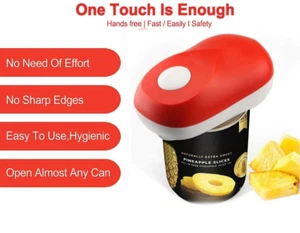 Electric Can Opener: One-Touch Open Your Cans, Handheld Can Opener,Smooth Edge - Picture 1 of 16