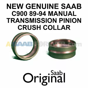 NEW GENUINE SAAB Pinion Crush Collar Manual Trans C900 900 1989-1994 8726168 - Picture 1 of 3