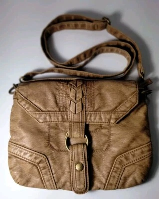 Converse One Star Small Brown Crossbody Bag 9 1/2" Wide 7"Tall Faux Leather... - Image 1 of 4