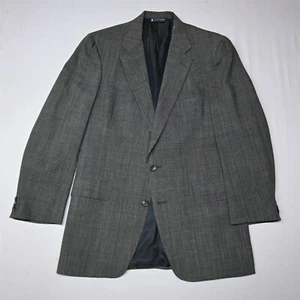 Vtg Austin Reed 40L Gray Glenn Check USA Made Wool Mens Blazer Sport Coat Jacket - Picture 1 of 12