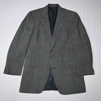 Vtg Austin Reed 40L Gray Glenn Check USA Made Wool Mens Blazer Sport Coat Jacket - Image 1 of 4