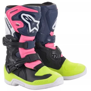 ALPINESTARS TECH 3S CHILD BOOTS BLACK BLUE PINK NEW KIDS JUNIOR CHEAP YOUTH MX - Picture 1 of 6