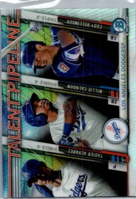 2017 Bowman Talent Pipeline #TP-LAD Yadier Alvarez/Willie Calhoun/Cody Bellinger - Image 1 of 2