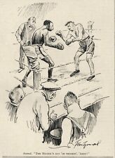VINTAGE 1933 Punch Cartoon: BRITISH RACIST BOXING CARTOON [4 1/2 x 6 1/2" ]