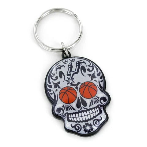 SAN ANTONIO SPURS - SUGAR SKULL KEYCHAIN - BRAND NEW - NBA-KT-1157-20 Cover