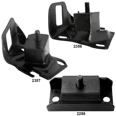 Montagens de motor e montagem trans conjunto de 3 peças para 76-77 Chevrolet Vega 2.3L MT somente - Imagem 1 de 4