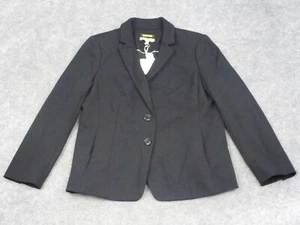 Talbots Jacket Womens 14 Petite 14P Black Blazer Career Business Long Sleeve - Picture 1 of 16