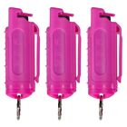 3 Police Magnum pepper spray .50oz hot pink molded keychain defense protection