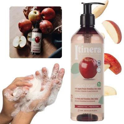 ITINERA Schützende Flüssigseife mit Apfel, 95 % natürliche Inhaltsstoffe 370 ml - Bild 1 von 4
