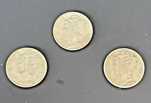 Mercury Dimes 1942 lote de 3 PD&S F - AU - Imagen 1 de 8