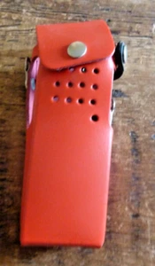 Leather Case Holster Pouch For Two Way Radio - ex fire service un-issued - Zdjęcie 1 z 6