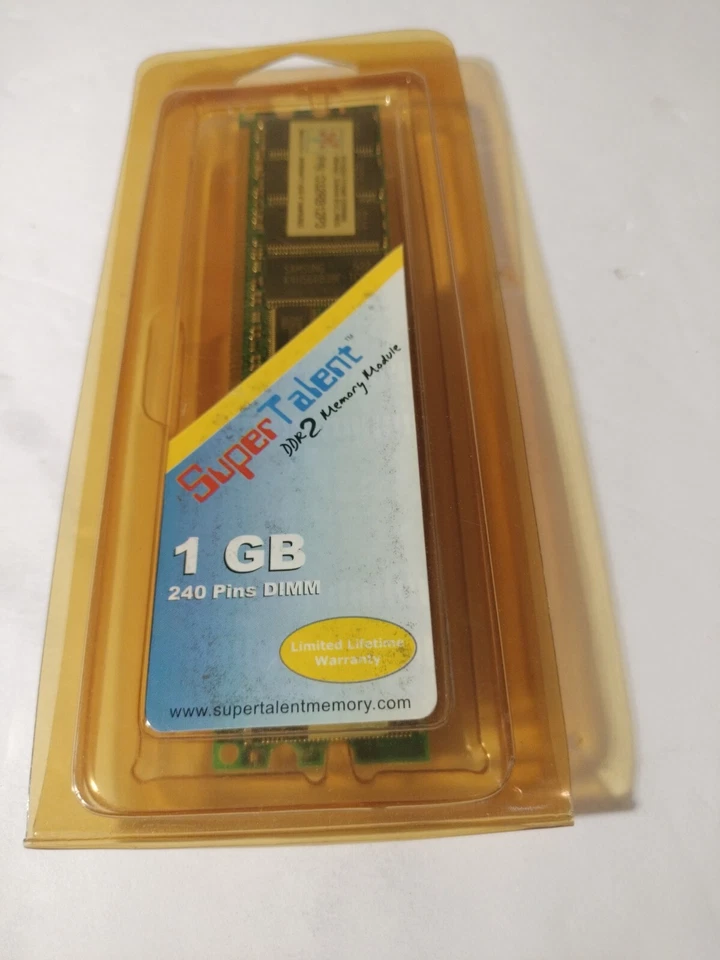 Super Talent Ddr2 Memory Module 1 GB 240 Pins DIMM P/N D32RB12P3. New  - Image 1 of 4