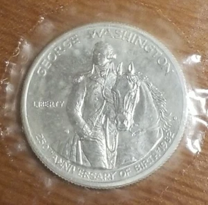 George Washington Commemorative 1982 D Silver Half Dollar BU 50c Coin - Picture 1 of 2