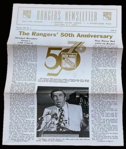 Boletín de hockey 1975-76 volumen 12 número 1 New York Rangers NHL - Imagen 1 de 3