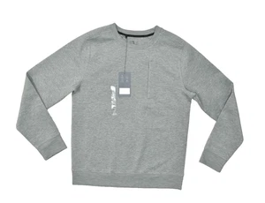 VRST Men Athletic Fit Mid-Grey Heather Crew Neck Pullover Sweatshirt Size S NEW - Picture 1 of 8