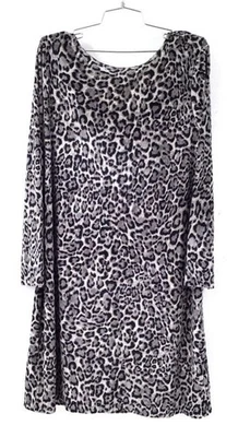 NWT Michael Kors Women's Malachite Gray Animal Print Sheath Dress - Size 2X - Image 1 of 4
