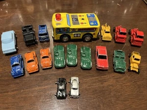 VINTAGE 18 Toy Car Lot “TOOTSIE TOY” “FRICTION JAPAN TIN TOY” “BARCLAY” “REMCO” - Picture 1 of 12