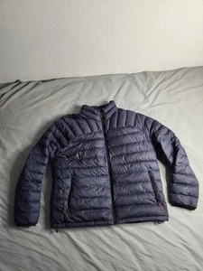 LL Bean 650 Down Puffer Jacket Mens Size 2XL Dark Blue Full Zip 515829 NEW - Picture 1 of 10