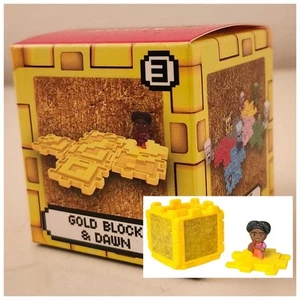 2025 McDonald's Happy Meal Minecraft Toy #3 Gold Block & Dawn Brand New - Picture 1 of 6