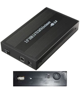 BOX HARD DISK ESTERNO 3,5" POLLICI SATA USB 2.0 HDD CASE CON ALIMENTATORE - Foto 1 di 1