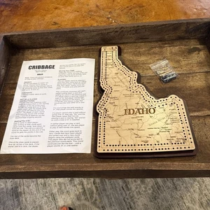 Idaho State Shape Road Map Cribbage Board. New without box. Extra pieces - Picture 1 of 5