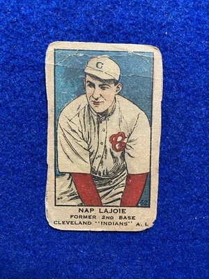 Tarjeta de tira cortada a mano Nap Lajoie 1919-21 W514 Cleveland Indians buena Foto 1 de 4