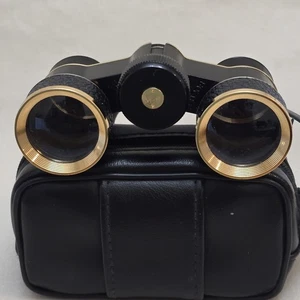 Vintage Tasco J-B208 3x Coated Opera Fernglas Gold & Schwarz mit Etui Japan - Bild 1 von 6