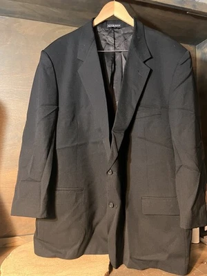Traje Chaqueta Hombre Nino Cerruti Rue Royale NEGRO 100% Lana PECHO ÚNICO 50R Foto 1 de 4