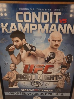 Póster UFC Fight Night 27 firmado 20+ Kampmann VS estado autografiado # 108/125 Foto 1 de 4