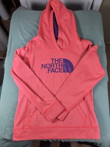The North Face Hoodie Womens Small Pink Sweatshirt Pullover Sweater Purple Logo - Picture 1 of 12