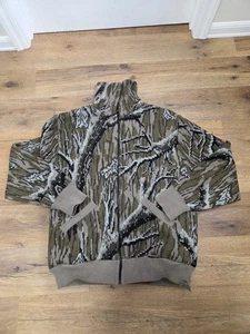 Vintage Whitewater Outdoors Mossy Oak Treestand Sherpa gefütterter Pullover mit Reißverschluss Large - Bild 1 von 5